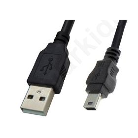 Καλώδιο USB 2.0 A/M Mini B/M 2m Δεδομένων 5pin High Speed Μαύρο