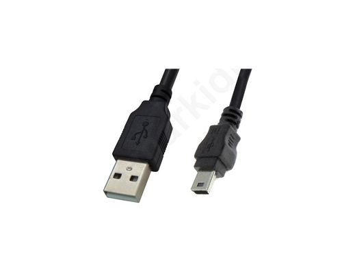 Καλώδιο USB 2.0 A/M Mini B/M 2m Δεδομένων 5pin High Speed Μαύρο