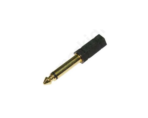 Adaptor Audio 6.3mm Σε 3.5mm Mono Θηλυκό Επίχρυσο