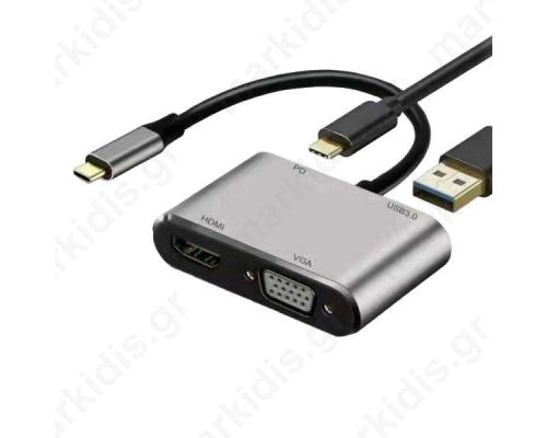 Adaptor USB-C TO PD+HDMI+VGA+USB 3.0