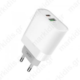 Φορτιστής 220V Σε USB 5V 20W USB-A+USB-C