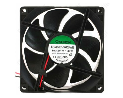 Fan: DC axial 12VDC 92x92x25mm 87.04m3/h 34dBA