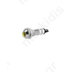 LED κίτρινο 24VDC O8,2mm IP40