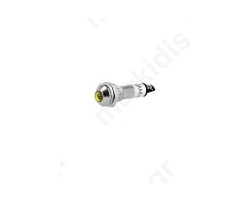 LED κίτρινο 24VDC O8,2mm IP40