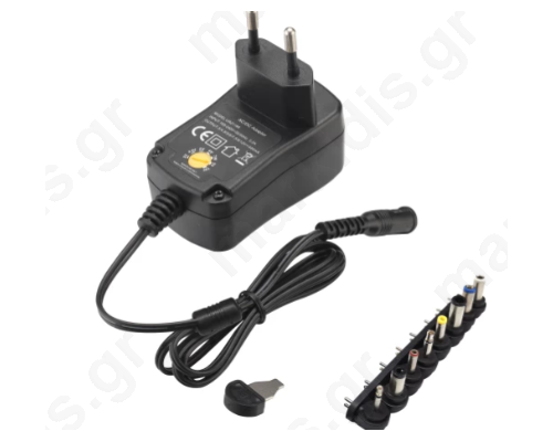 Τροφοδοτικό Ρυθμιζόμενης Τάσης Εξόδου 3-12V DC 600mA
