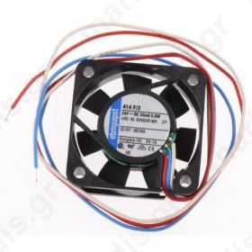 Ανεμιστήρας ebm-papst 24 V dc, DC Axial Fan, 40 x 40 x 10mm, 8m³/h, 800mW 414F/2 με 3 Καλώδια
