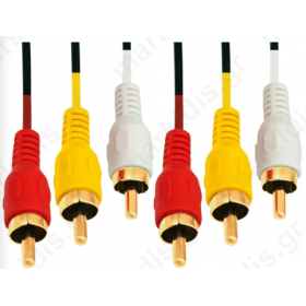 Καλώδιο Ήχου 3RCA Αρσ. Σε 3RCA Αρσ. 3μ