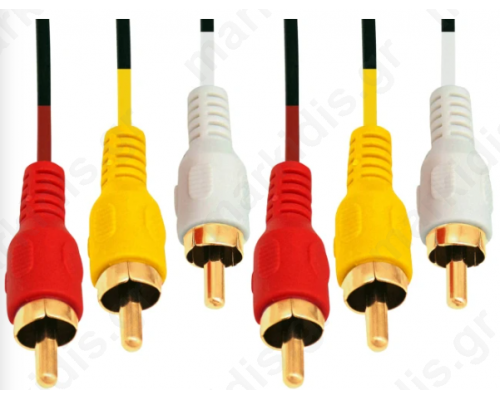 Καλώδιο Ήχου 3RCA Αρσ. Σε 3RCA Αρσ. 3μ