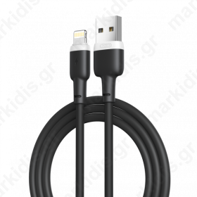 Καλώδιο Φόρτισης + Data Lightning 1m Μαύρο