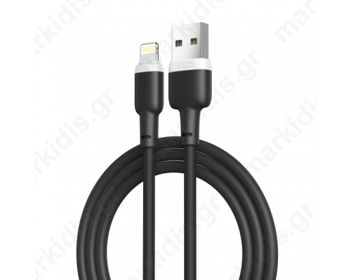 Καλώδιο Φόρτισης + Data Lightning 1m Μαύρο