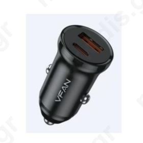 Φορτιστής αυτοκινήτου 12V - 24V USB ΤΥΠΟΥ C 20W