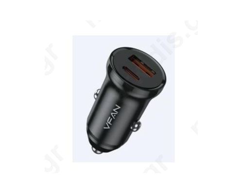 Φορτιστής αυτοκινήτου 12V - 24V USB ΤΥΠΟΥ C 20W