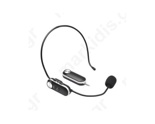 Επαναφορτιζόμενα ακουστικά UHF με ραδιόφωνο και μικρόφωνο