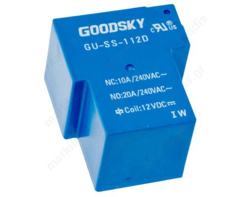 Ρελέ Τυπομένου 1 επαφής 12VDC 30A