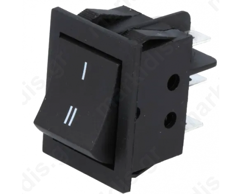 ROCKER DPDT θέσ: 2 ON-ON 15A/250VAC 35m Ω -30/80°C