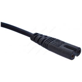 Καλώδιο 2x0,5mm2 φις CEE 7/16 (C),IEC C7 θηλυκό PVC 3m μαύρο