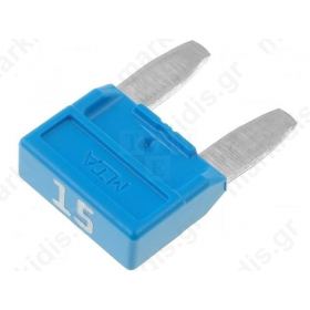 Ασφάλεια Αυτοκινήτου Μίνι 15Α (0,9mmX11mm)