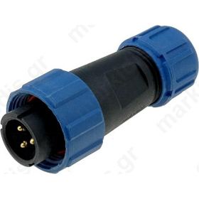 Connector 3 Pin Αρσενικός Καλωδίου IP68
