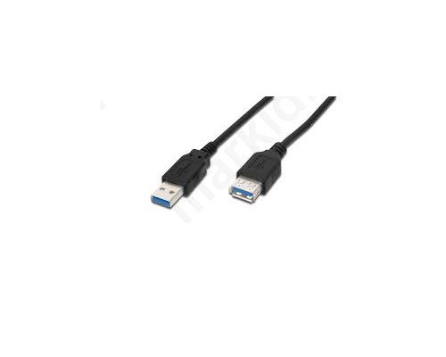 Καλώδιο  USB 3.0 USB A socket,USB A plug nickel plated 3m black