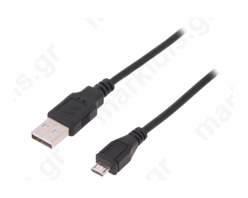 Καλώδιο USB 2.0 φίς USB A, φις USB B micro Επινικελωμένο 1,8m