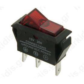 ΔΙΑΚΟΠΤΗΣ ΚΟΥΝΙΑ ΦΩΤ ON/OFF 3Ρ ΠΡΑΣ 20A/12VDC