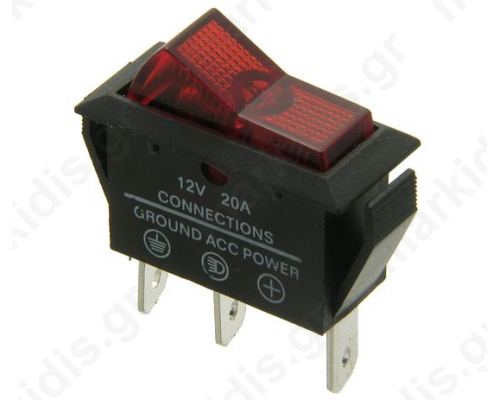 ΔΙΑΚΟΠΤΗΣ ΚΟΥΝΙΑ ΦΩΤ ON/OFF 3Ρ ΠΡΑΣ 20A/12VDC