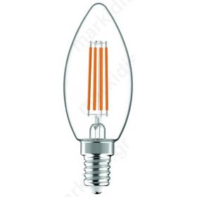 LED Filament Κερί 4.9W E14 Θερμό 2700K Υψηλής Φωτεινότητας