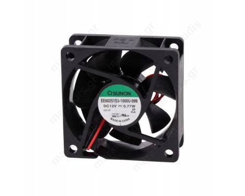 Ανεμιστήρας DC αξονικός 12VDC 60x60x25mm 27,04m3/h 16,7dBA
