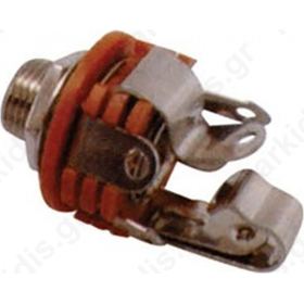 Jack 6.3mm STEREO  Θηλυκό Σασί ULTIMAX