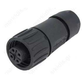 Connector circular plug PIN 4 female
